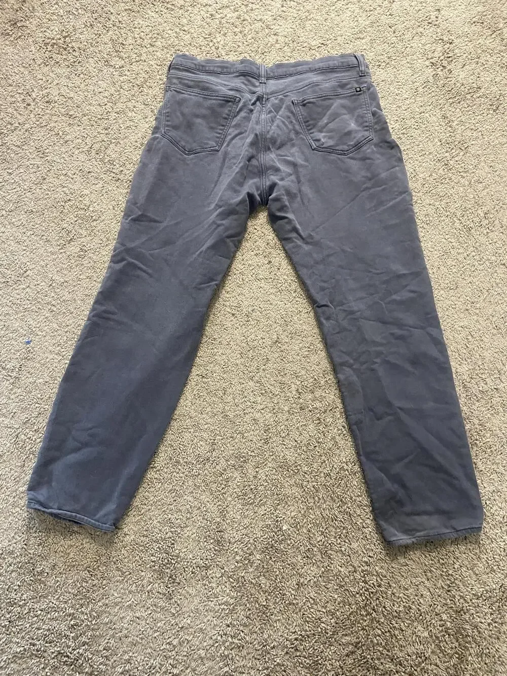 Banana Republic Jeans Mens 36x32 Gray Charcoal Wash Regular Straight Fit Denim
